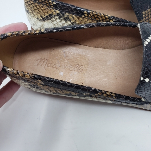 Madewell The Frances Loafer in Snake Embossed Leather size 7 - Picture 8 of 9